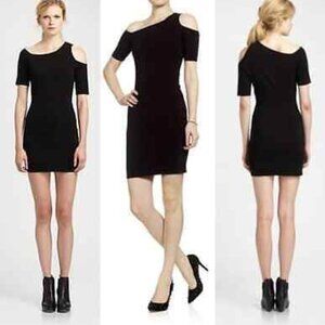 Helmut Lang Gala Knit Cold Shoulder Dress, Size S